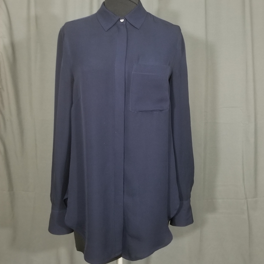 Euc J. Crew Hidden Button Blouse - image 1